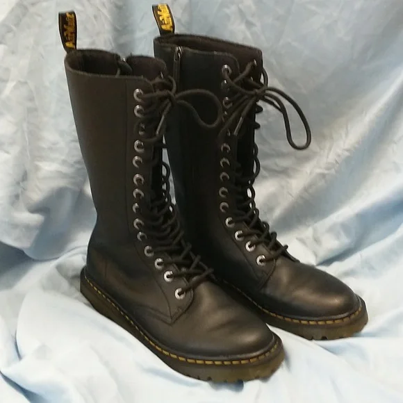 Dr. Martens Black Lace-Up Women's Boots - Picture 4 of 15